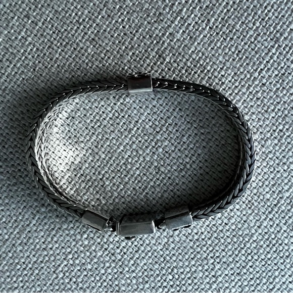 Sterling Silver Squared Double Rope Bracelet - Picture 3 of 8